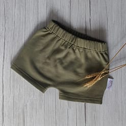 Short French Terry Olijfgroen