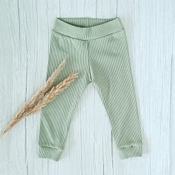 Cuffed Legging Rib Jersey Dusty Groen