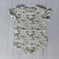 Curved Hem Tee Vliegtuigschets