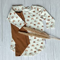 Ruffle Dress Regenboog Bruin